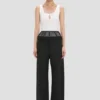 Sheer panel trouser in black Sheer panel trouser in black
