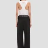 Sheer panel trouser in black Sheer panel trouser in black