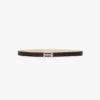 Silver buckle dorian belt in black grained leather Silver buckle dorian belt in black grained leather