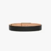 Silver buckle jumbo dorian belt in black grained leather Silver buckle jumbo dorian belt in black grained leather