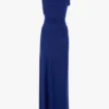 Sleeveless draped gown in bright indigo Sleeveless draped gown in bright indigo