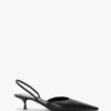 Sloane halter back 45 in black leather
