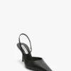 Sloane halter back 75 in black leather
