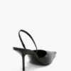 Sloane halter back 75 in black leather