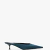 Sloane mule 45 in teal blue satin Sloane mule 45 in teal blue satin