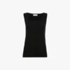 Split tank top in black Split tank top in black