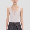 Split tank top in magnesium Split tank top in magnesium