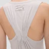 Split tank top in magnesium Split tank top in magnesium