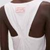 Split tank top in white Split tank top in white