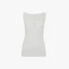 Split tank top in white Split tank top in white