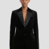 Tailored jacket in black velvet Tailored jacket in black velvet