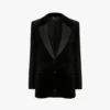 Tailored jacket in black velvet Tailored jacket in black velvet