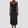 Tailored midi skirt in black Tailored midi skirt in black