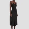 Tailored midi skirt in black Tailored midi skirt in black