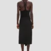 Tailored midi skirt in black Tailored midi skirt in black