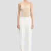 Tailored straight leg trouser in ivory Tailored straight leg trouser in ivory