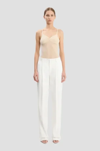 Tailored straight leg trouser in ivory Tailored straight leg trouser in ivory
