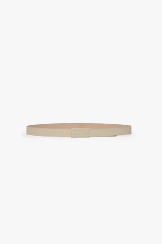 Tonal dorian belt in ivory smooth leather
