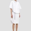 Trapeze shirt in optic white