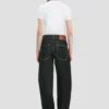 Twisted slouch jean in washed black Twisted slouch jean in washed black