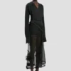 V-neck top in black V-neck top in black