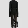 V-neck top in black V-neck top in black