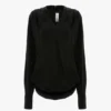 V-neck top in black V-neck top in black