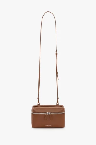 Vanity crossbody in dark tan leather Vanity crossbody in dark tan leather