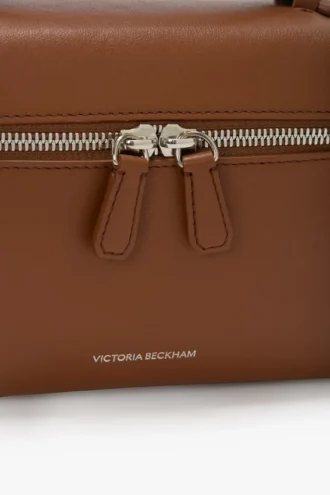 Vanity crossbody in dark tan leather Vanity crossbody in dark tan leather