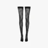 Vb monogram lace hold-ups in black Vb monogram lace hold-ups in black