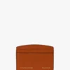 Victoria card holder in burnt orange grained leather Victoria card holder in burnt orange grained leather