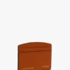 Victoria card holder in burnt orange grained leather Victoria card holder in burnt orange grained leather