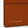 Victoria card holder in burnt orange grained leather Victoria card holder in burnt orange grained leather
