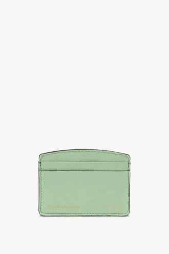 Victoria card holder in jade grained leather Victoria card holder in jade grained leather