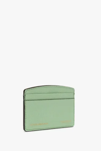 Victoria card holder in jade grained leather Victoria card holder in jade grained leather