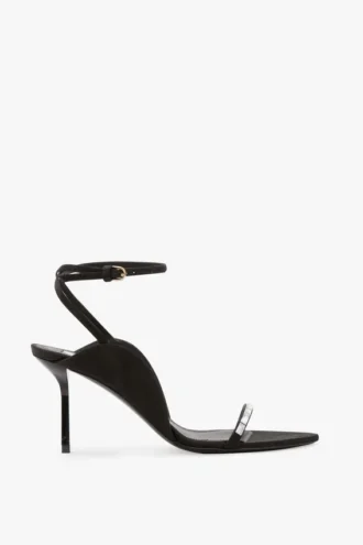 Victoria embellished stiletto sandal 75 in black Victoria embellished stiletto sandal 75 in black