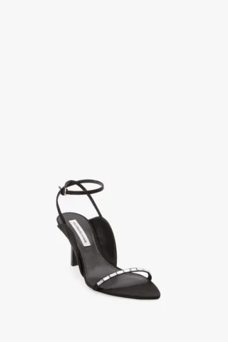 Victoria embellished stiletto sandal 75 in black Victoria embellished stiletto sandal 75 in black