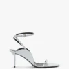 Victoria embellished stiletto sandal 75 in magnesium satin Victoria embellished stiletto sandal 75 in magnesium satin