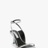 Victoria embellished stiletto sandal 75 in magnesium satin Victoria embellished stiletto sandal 75 in magnesium satin