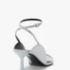 Victoria embellished stiletto sandal 75 in magnesium satin Victoria embellished stiletto sandal 75 in magnesium satin