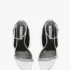 Victoria embellished stiletto sandal 75 in magnesium satin Victoria embellished stiletto sandal 75 in magnesium satin