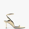 Victoria embellished stiletto sandal 75 in sand satin Victoria embellished stiletto sandal 75 in sand satin