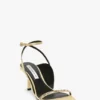 Victoria embellished stiletto sandal 75 in sand satin Victoria embellished stiletto sandal 75 in sand satin