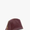 Victoria large travel pouch in burgundy leather Victoria large travel pouch in burgundy leather
