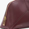 Victoria large travel pouch in burgundy leather Victoria large travel pouch in burgundy leather