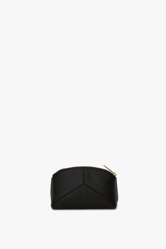 Victoria mini travel pouch in black leather Victoria mini travel pouch in black leather