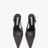 Victoria stiletto slingback 100 in black mesh Victoria stiletto slingback 100 in black mesh
