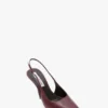Victoria stiletto slingback 100 in burgundy leather Victoria stiletto slingback 100 in burgundy leather