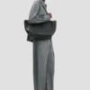 Victoria tote bag in black leather Victoria tote bag in black leather