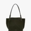 Victoria tote bag in dark olive suede Victoria tote bag in dark olive suede